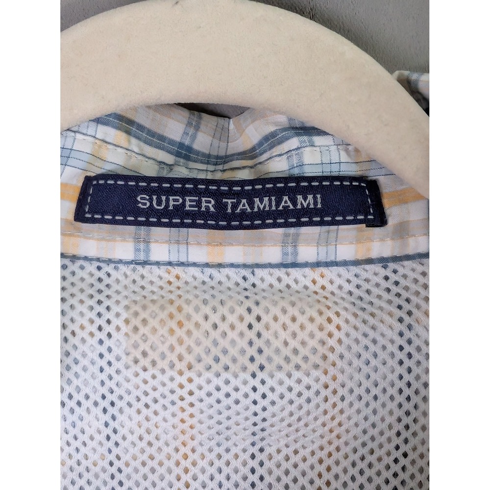 Columbia PFG Super Tamiami Mens M Plaid Short Sleeve Fishing Shirt - Picture 2 of 7